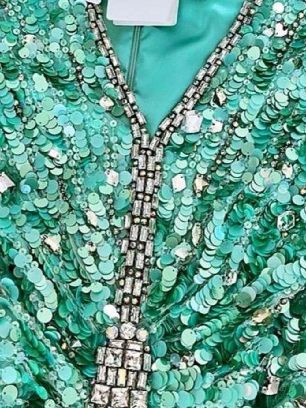NWT Jenny Packham Darcy Sequin Maxi Dress Caribbean Turquoise (Size 4)